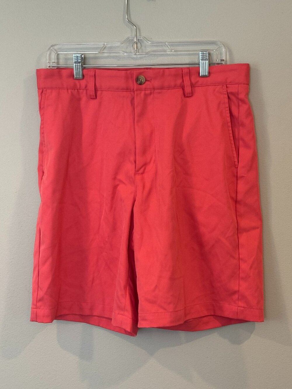Vineyard Vines Links Short Mens 32 Performance Flat Front Chinos Salmon Color